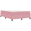 vidaXL Cadre de lit avec matelas Rose 140 x 200 cm tissu