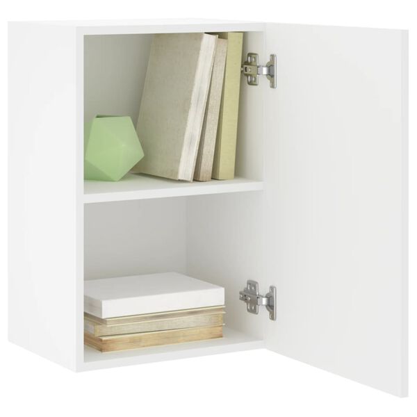 vidaXL Meubles TV muraux 2 pcs blanc 40,5x30x60 cm bois d'ingénierie