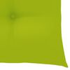 vidaXL Chaises de jardin avec coussins vert vif lot de 4 Bois de teck