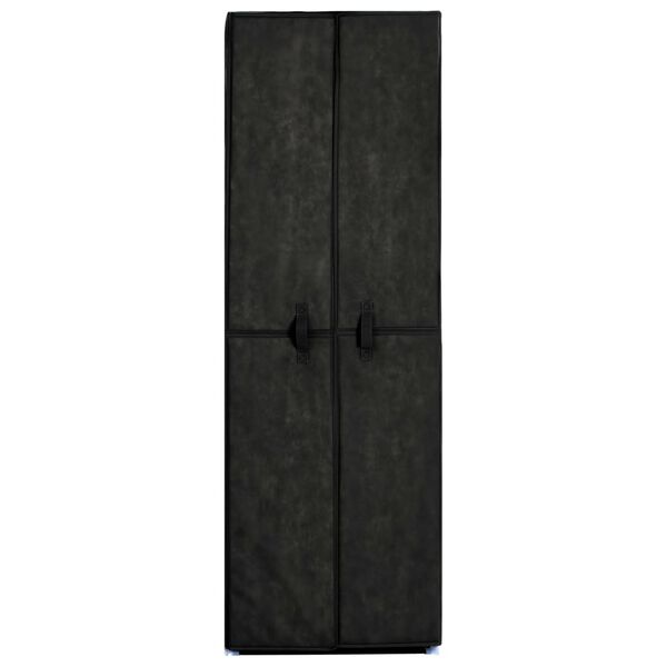 vidaXL Armoire &agrave; chaussures Noir 60x30x166 cm Tissu