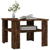 vidaXL Table basse Chêne fumé 60x60x42 cm Bois d'ingénierie