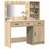vidaXL Table de Toilette avec tiroir 2 pcs Marron Bois d'ing&eacute;nierie