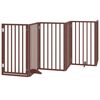 vidaXL Barri&egrave;re pour chien porte pliable 12 panneaux bois de peuplier