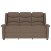 vidaXL Fauteuil de massage inclinable à 3 places taupe tissu