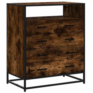 vidaXL Commode ch&ecirc;ne fum&eacute; 70x41x83,5 cm bois d'ing&eacute;nierie