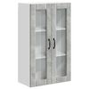 vidaXL Cabinet en verre mural LUCCA Gris b&eacute;ton 60 x 31 x 100 cm