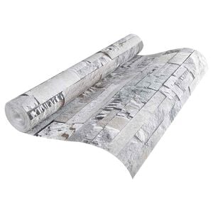 vidaXL Papier peint en pierre 3D Gris 10 x 0,53 m Tissu non tiss&eacute;