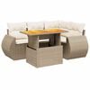 vidaXL Salon de jardin avec coussins 5 pcs beige r&eacute;sine tress&eacute;e