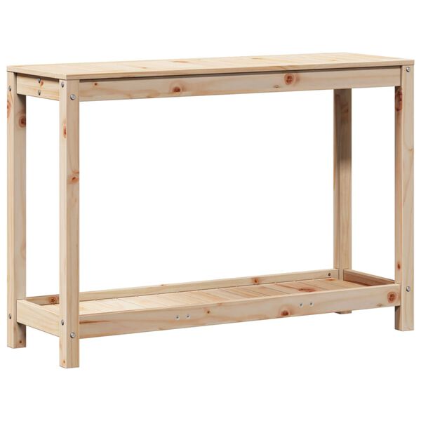 vidaXL Table de rempotage avec &eacute;tag&egrave;re 108x35x75 cm bois massif de pin