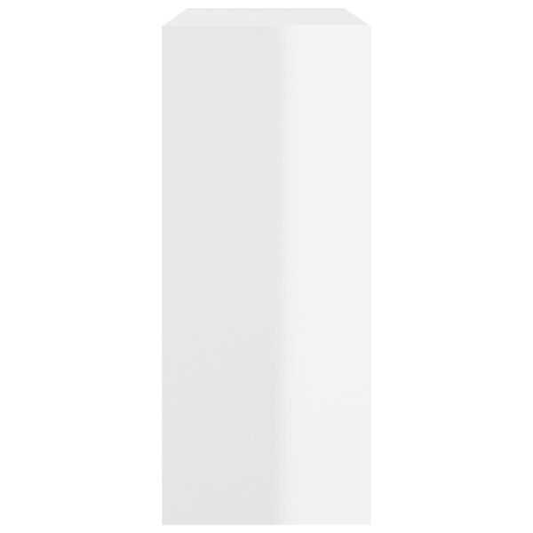 vidaXL Bibliothèque/Séparateur de pièce Blanc brillant 80x30x72 cm