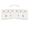 vidaXL Buffet Blanc 100x40x75 cm Bois massif de pin