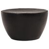 vidaXL Table basse martel&eacute;e en aluminium &Oslash; 50x30 cm noir