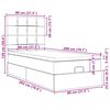 vidaXL Cadre de lit ottoman avec matelas crème 80x200 cm tissu
