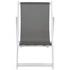vidaXL Chaises de plage pliables lot de 2 Aluminium et textilène Gris