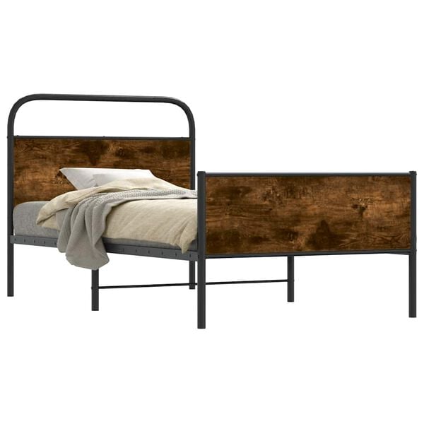 vidaXL Cadre de lit sans matelas 90x190cm ch&ecirc;ne sonoma bois ing&eacute;nierie