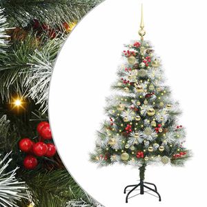 vidaXL Sapin de No&euml;l artificiel Vert et blanc 120 cm