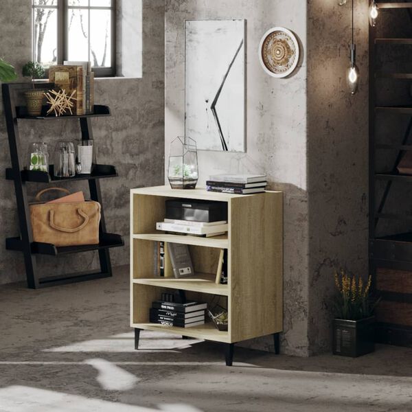 vidaXL Buffet ch&ecirc;ne sonoma 57x35x70 cm bois d'ing&eacute;nierie