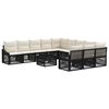 vidaXL Ensemble de canap&eacute; de jardin 12 pcs Noir polyrotin