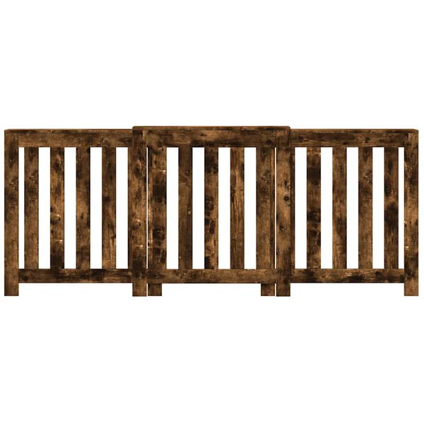 vidaXL Cache-radiateur ch&ecirc;ne fum&eacute; 205x21,5x83,5 cm bois d'ing&eacute;nierie