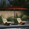 vidaXL Parasol de jardin Terre cuite 385 x 209 x 244 cm Polyester
