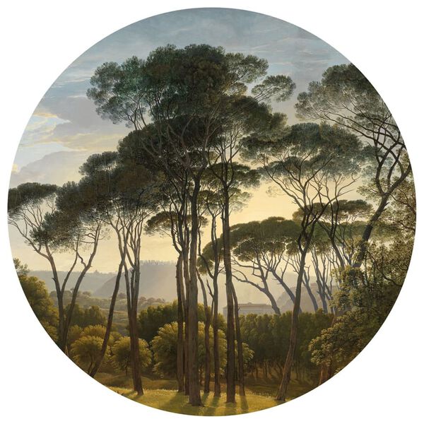 WallArt Papier peint cercle Umbrella Pines in Italy 190 cm