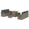 vidaXL Ensemble de canap&eacute; de jardin 9 pc 6-Nombre de places Gris