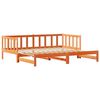 vidaXL Lit Pull-out de Jour Brun cire 203.5 x 164 x 66 cm Pin massif
