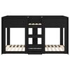 vidaXL Lit Superpos&eacute; pour Enfants Ch&ecirc;ne noir 100 x 200 cm