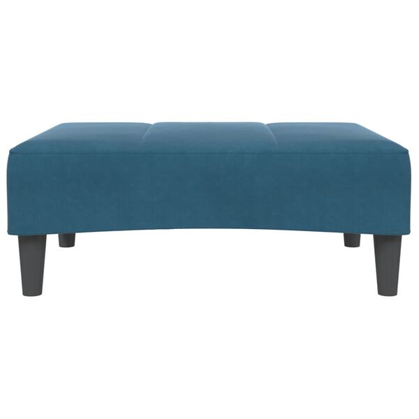 vidaXL Repose-pied bleu 77x55x31 cm velours
