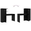 vidaXL Bureau 2 pcs Ch&ecirc;ne noir