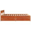 vidaXL Cadre de lit sans matelas cire marron 150x200cm bois pin massif