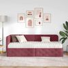 vidaXL Cadre de lit d'angle avec matelas Bordeaux 80 x 200 cm tissu