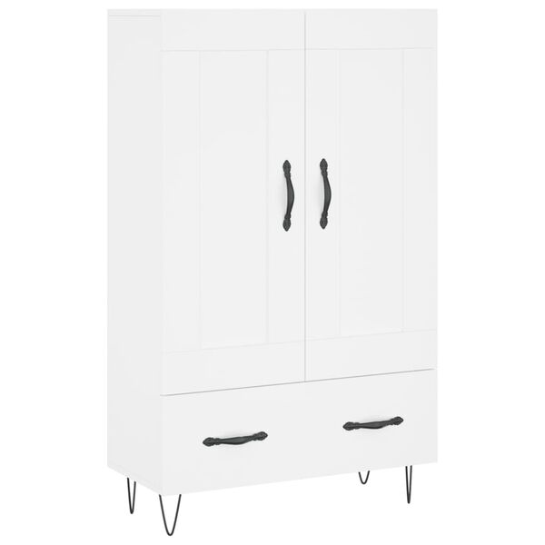 vidaXL Buffet haut blanc 69,5x31x115 cm bois d'ing&eacute;nierie
