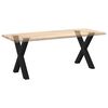 vidaXL Pieds de table &agrave; manger en forme de X, 2 pi&egrave;ces, noir, 80 x (72-73) cm, acier