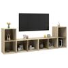 vidaXL Meubles TV 4 pcs Chêne sonoma 72x35x36,5 cm Bois d'ingénierie