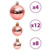 vidaXL Boules de Noël 100 pcs rose et rosé 3 / 4 / 6 cm
