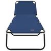 vidaXL Chaise longue pliante 2 pcs Bleu 188 x 57 x 86,5 cm Polyester