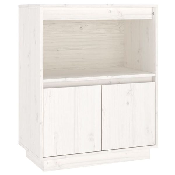 vidaXL Buffet Blanc 60x34x75 cm Bois massif de pin