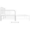 vidaXL Cadre de canap&eacute;-lit extensible sans matelas blanc 90x200 cm