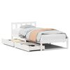 vidaXL Cadre de lit sans matelas blanc 90x190 cm bois de pin massif
