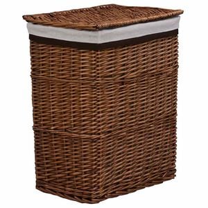 vidaXL Panier &agrave; linge Marron Saule