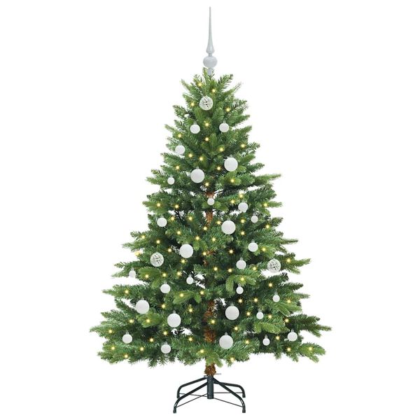 vidaXL Sapin de No&euml;l artificiel avec 150 LED Vert 150 cm PE et PVC