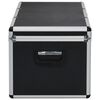 vidaXL Boîtes de rangement 3 pcs Noir Aluminium