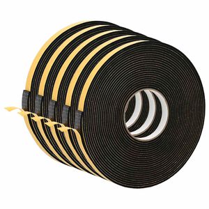 vidaXL Ruban adh&eacute;sif en mousse 5 pc Noir 20mm x 10m Mousse CR