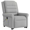 vidaXL Fauteuil inclinable de massage électrique gris nuage tissu