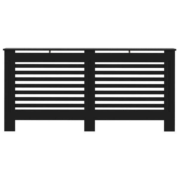 vidaXL Cache-radiateur noir 172x19x81,5 cm MDF