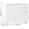 vidaXL Buffet Blanc brillant 107x35x80,5 cm