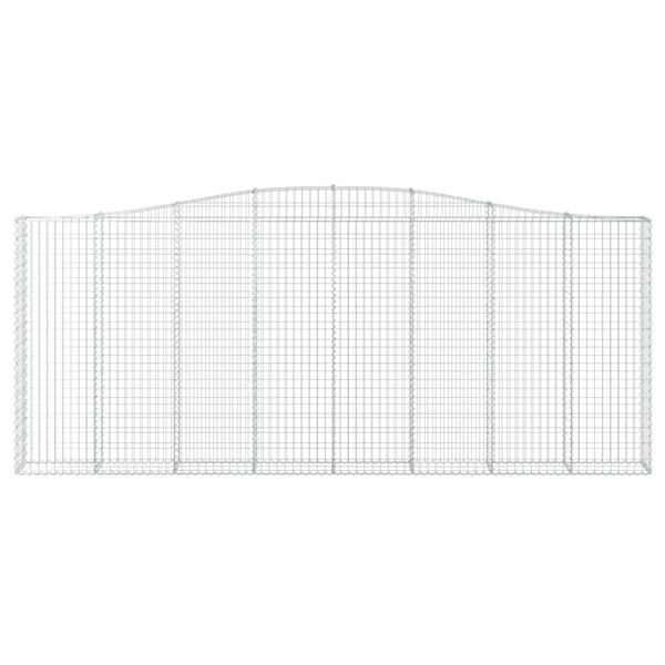 vidaXL Paniers à gabions arqués 10 pcs 400x30x160/180 cm Fer galvanisé
