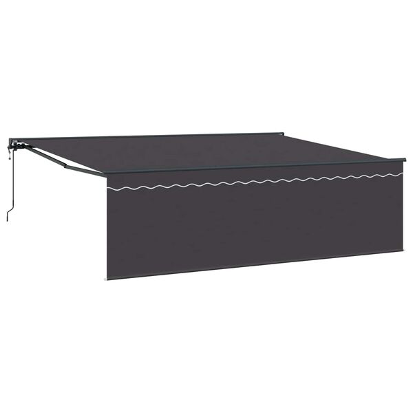 vidaXL Auvent R&eacute;tractable Anthracite 450 &times; 350 cm