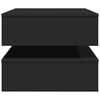 vidaXL Table basse avec lumières LED noir 90x50x40 cm